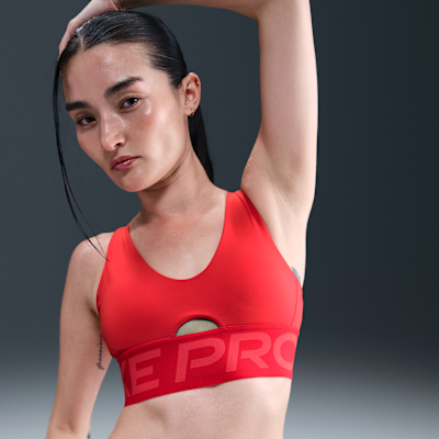 (取寄) ナイキ レディース プロ インディ バンジ ミディアム サポート ブラ Nike women Pro Indy Plunge Medium Support Bra Light Crimson/Challenge Red/White NIKE公式】ナイキ プロ インディ プランジ ウィメンズ ミディアム
